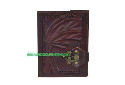 Antique Brown Leather Journal Diary Handmade with lock closure Coptic Bound Tree Of Life Book